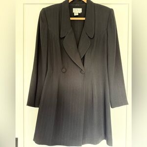 Kenar Black Pinstripe Women's Vintage Blazer Dress size 8